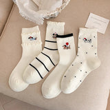 Polka Dot Spring Middle Tube Socks
