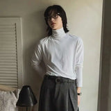 Women Solid Color Korean Style Long T-Shirt