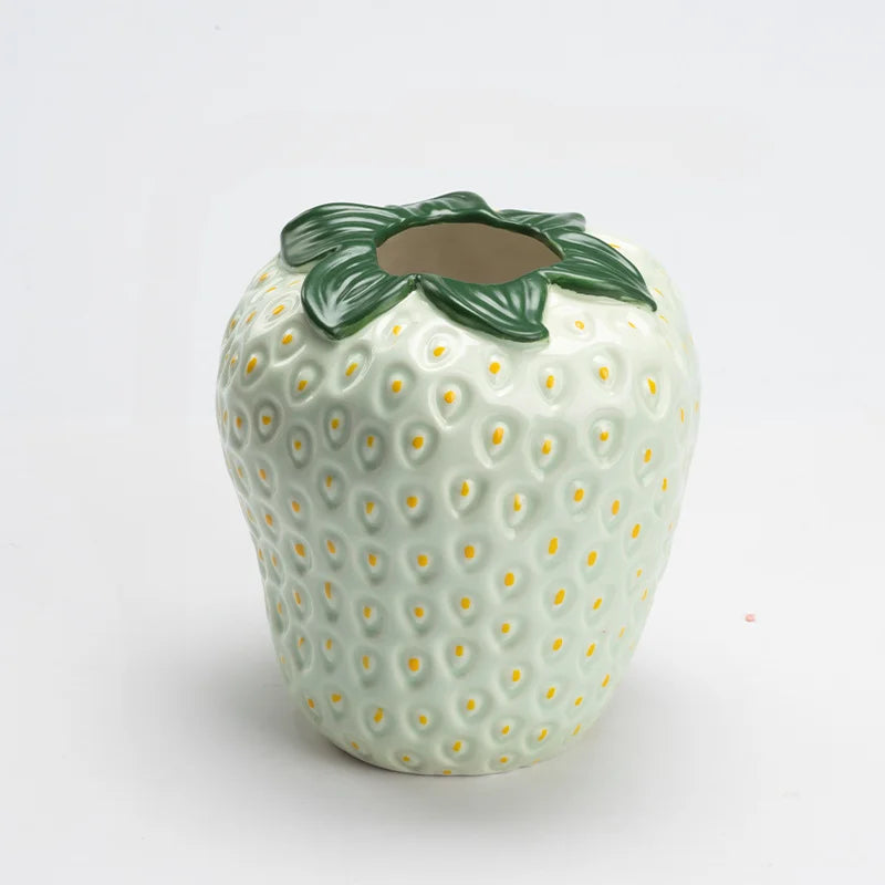 Ceramic Strawberries Vase