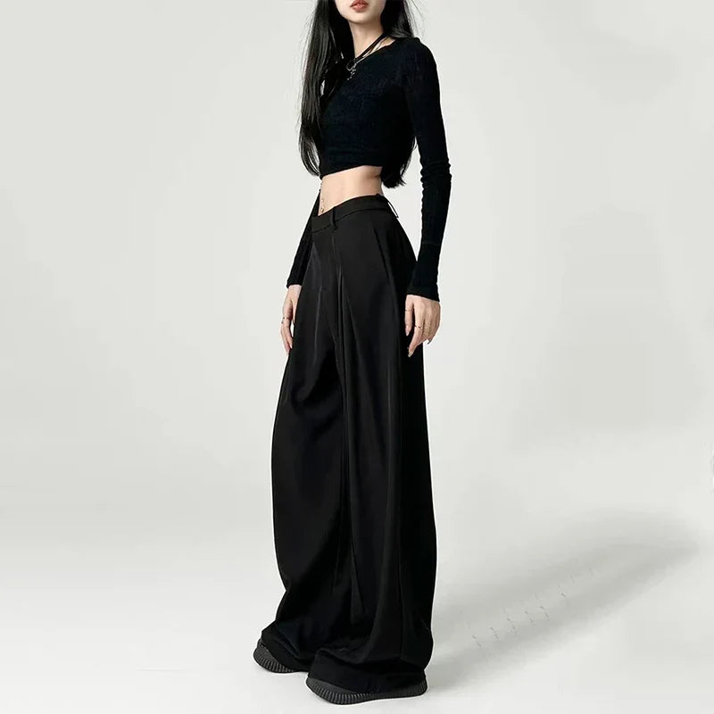 Corporate Girl High Waist Baggy Pants