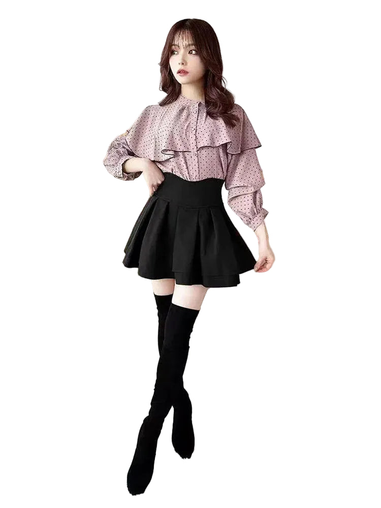 Short Black Cute Kawaii Mini Skirt