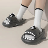 Thick Sole Night Glow Shark Slippers
