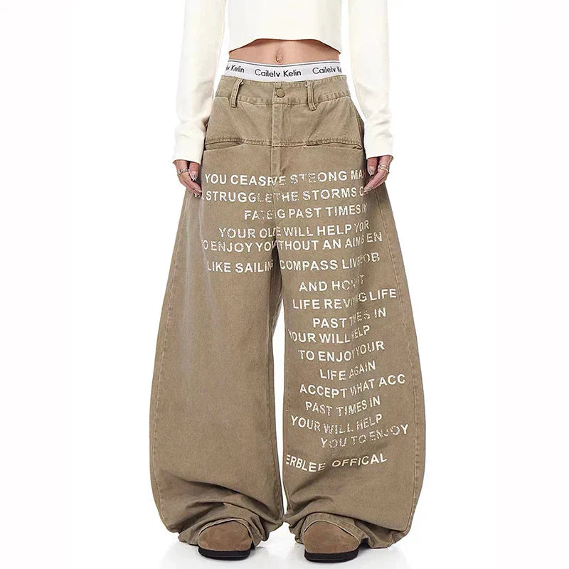 Y2K Baggy Khaki Jeans
