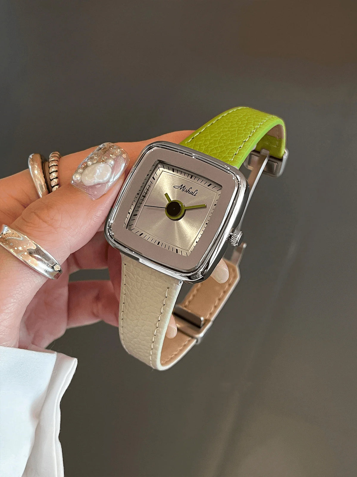 Vintage Leather Magnetic Clasp Watch