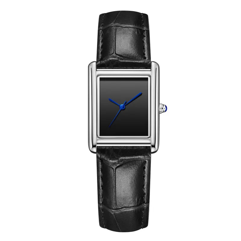 Unisex Simple Square Leather Watch