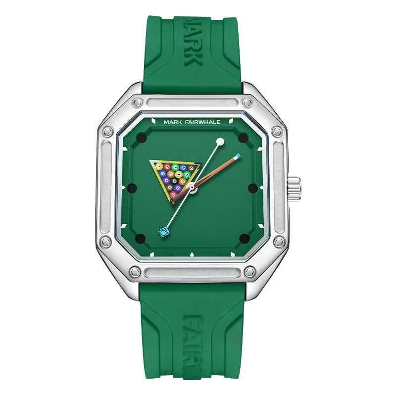 Billiards Sport Silicone Strap Quartz Watch