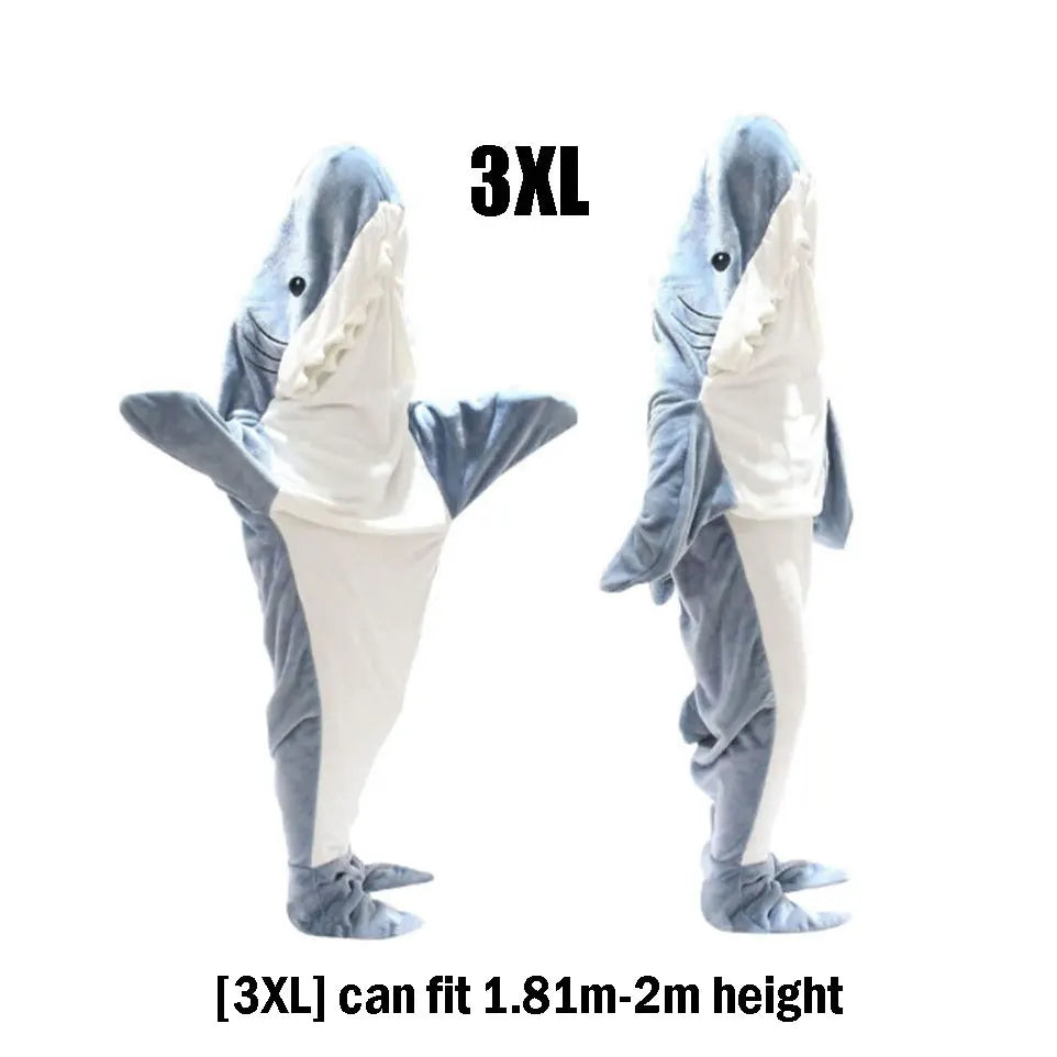 Cartoon Shark Blanket Hoodie