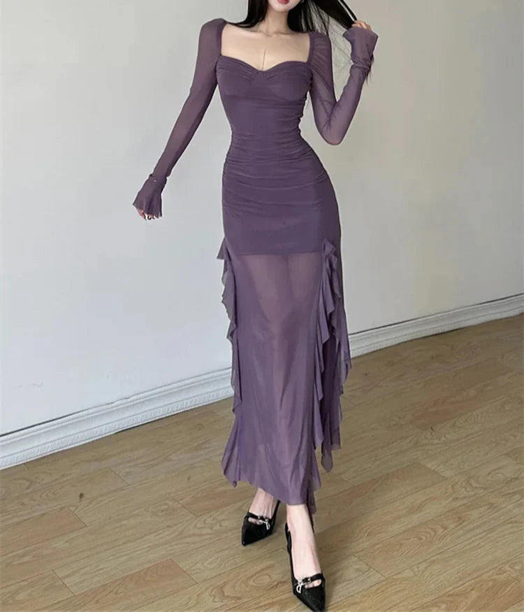 Dark Academia Queen Maxi dress