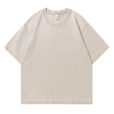 Retro Washed Vintage Solid Color T-Shirt