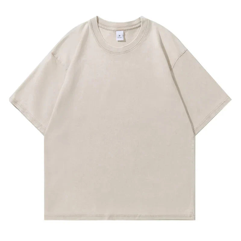 Retro Washed Vintage Solid Color T-Shirt