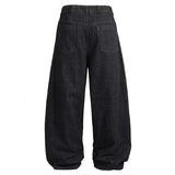 Retro Black Curved Elegant Jeans
