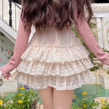 Coquette Pink Ruffles Mini Skirt