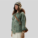 Washed Motorcycle Denim Jacket