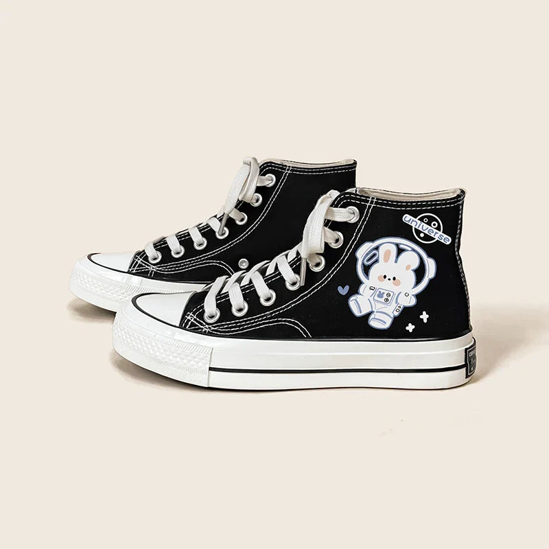 Cute Rabbit Student Canvas Shoes