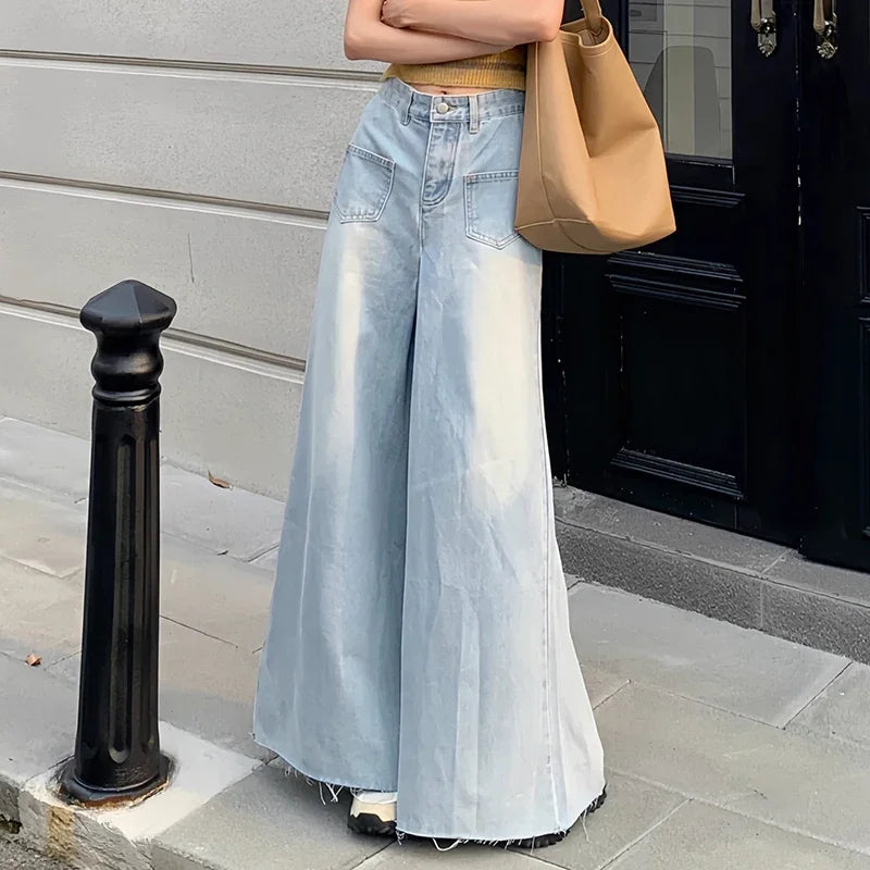 Vintage Extreme High Waist Wide Jeans