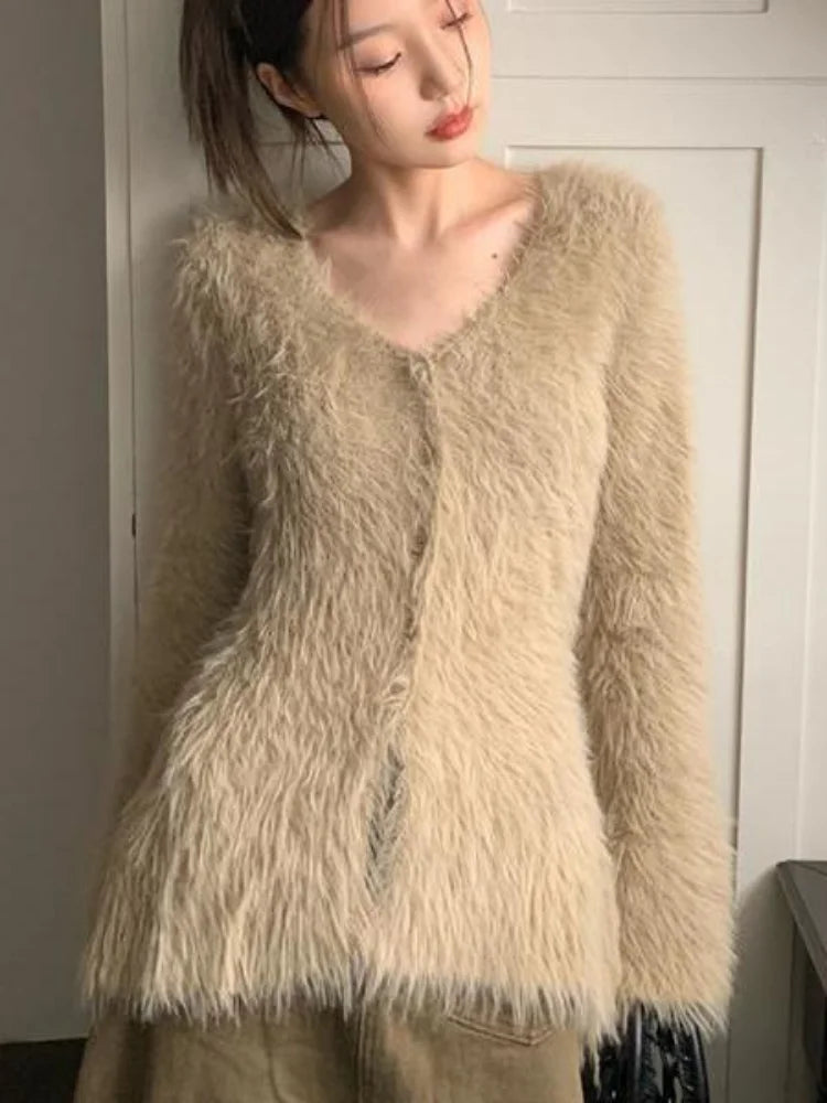 Cozy Long Sleeve Fuzzy Cardigan