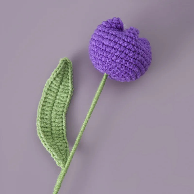 Vintage Tulips Crochet Flowers Handmade