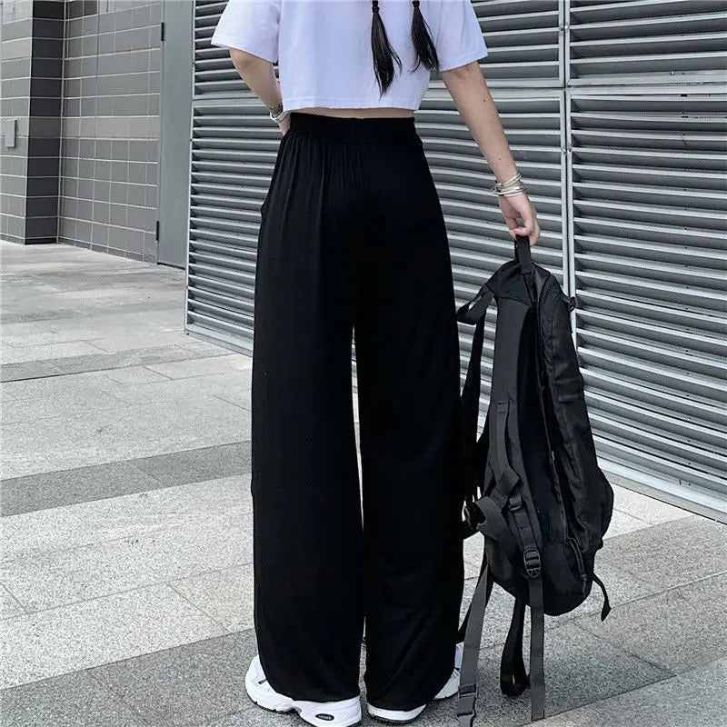 Butterfly Hollow Out Black Casual Pant