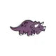 Recreational Pixel Style Dinosaur Carton Metal Brooch