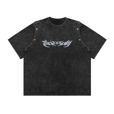 Vintage Gothic Print T-Shirt