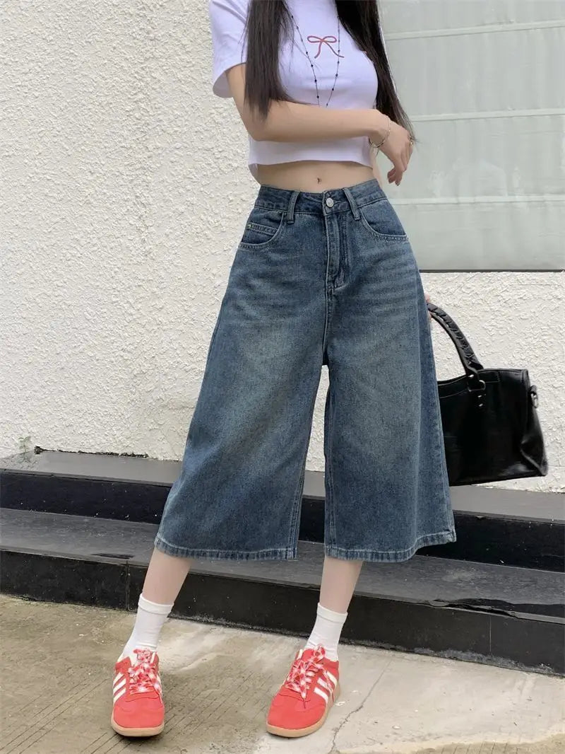 Vintage Women's High Waist Denim Jorts