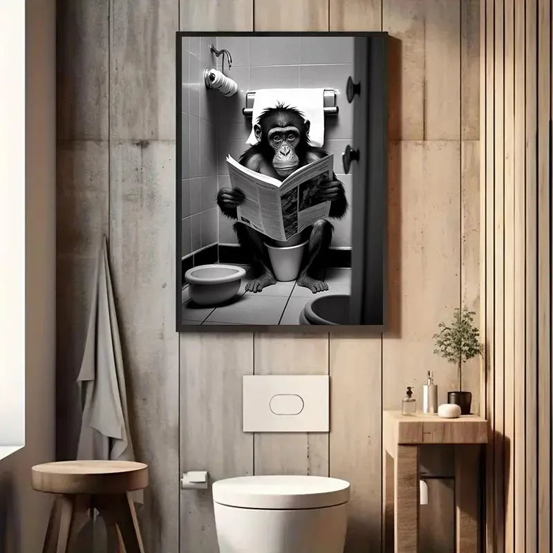 Monkey And Book Poster