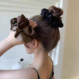 Elastic Silk Solid Color Ponytail Holder