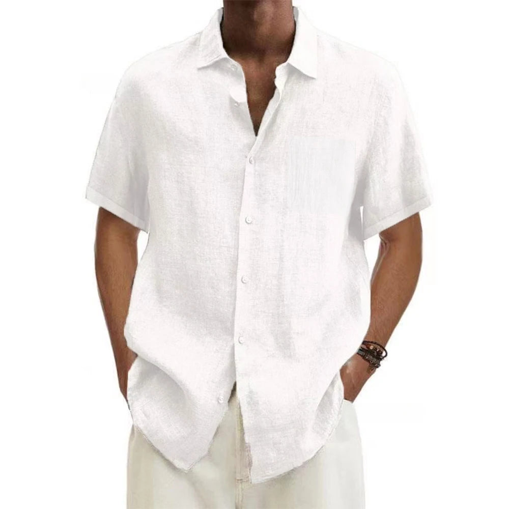 Old Money Summer Men's Cotton Linen Shirt