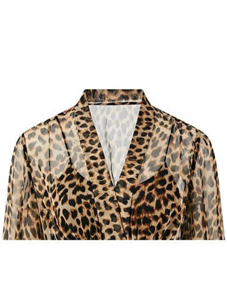 Vintage Women's Leopard Print Shirt