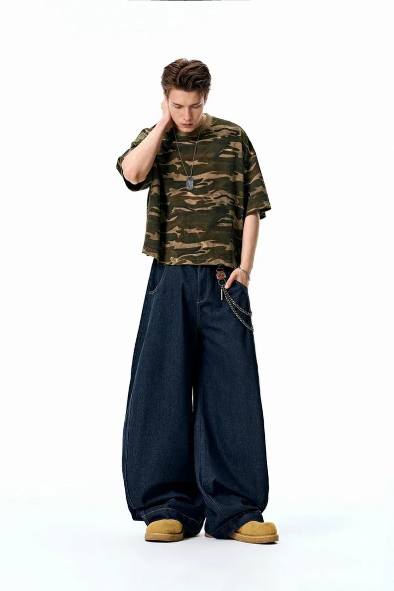 Retro Oversized Denim Wide Leg Jeans