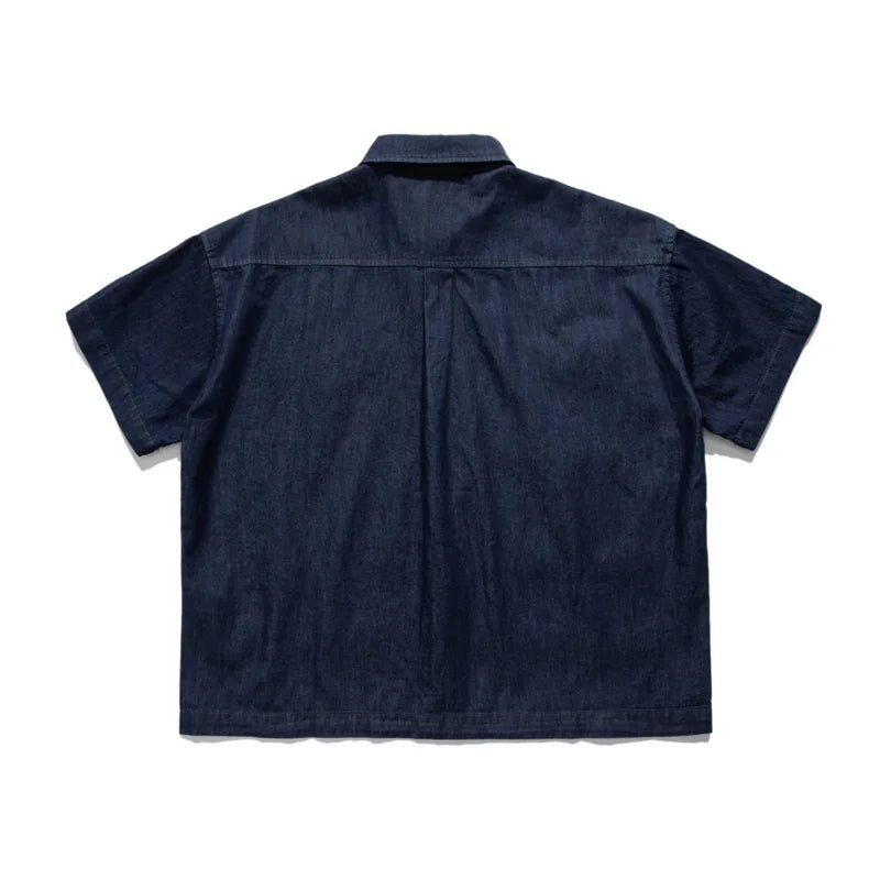 Retro Casual Loose Fit Denim Shirt