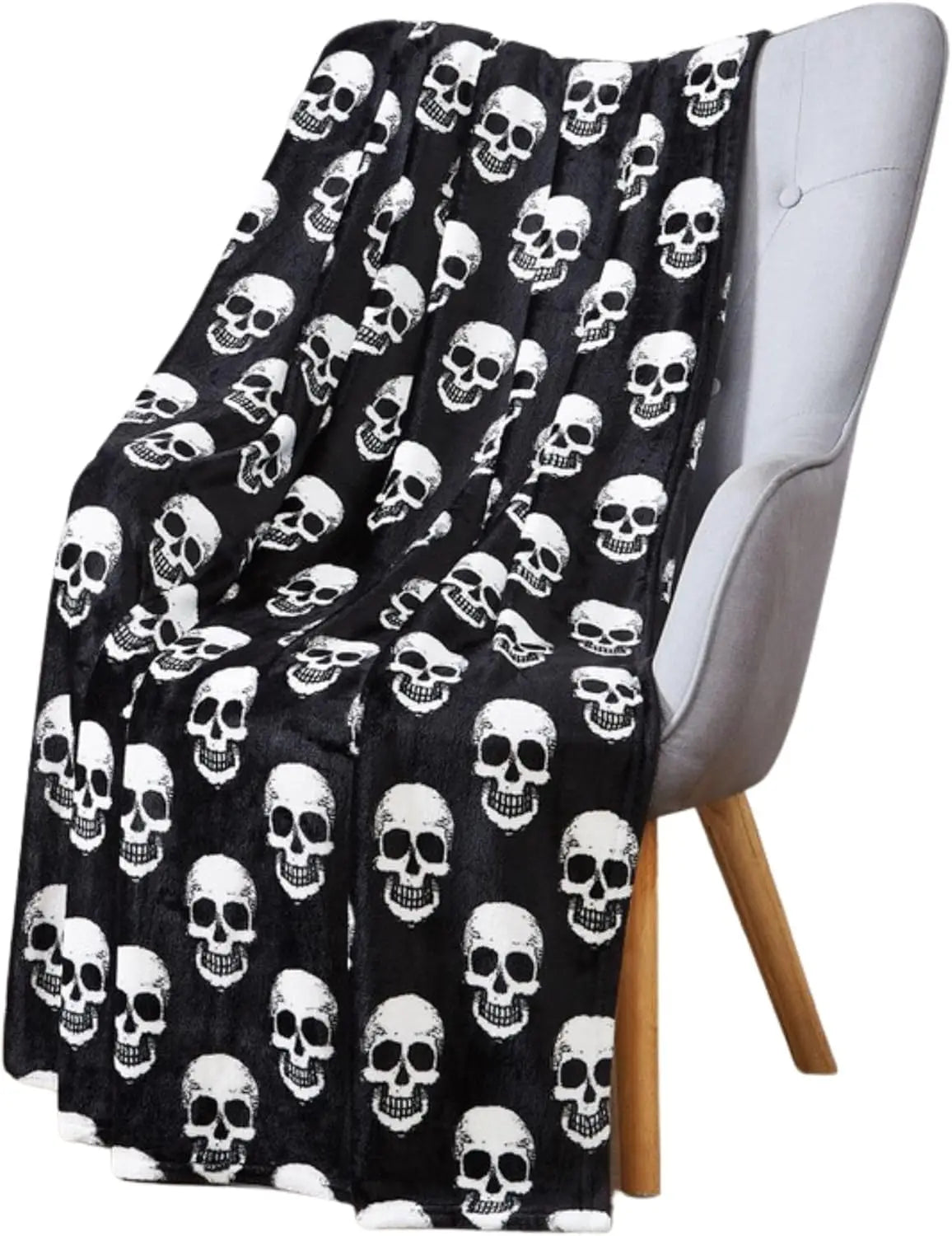 Black Bats Printed Hooded Blanket
