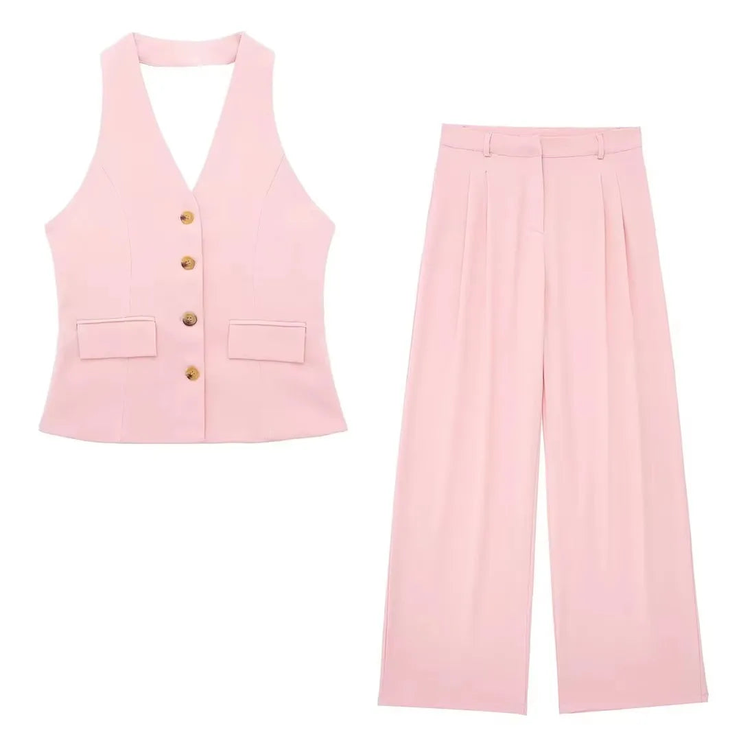 Old Money Women Solid Color Outfit