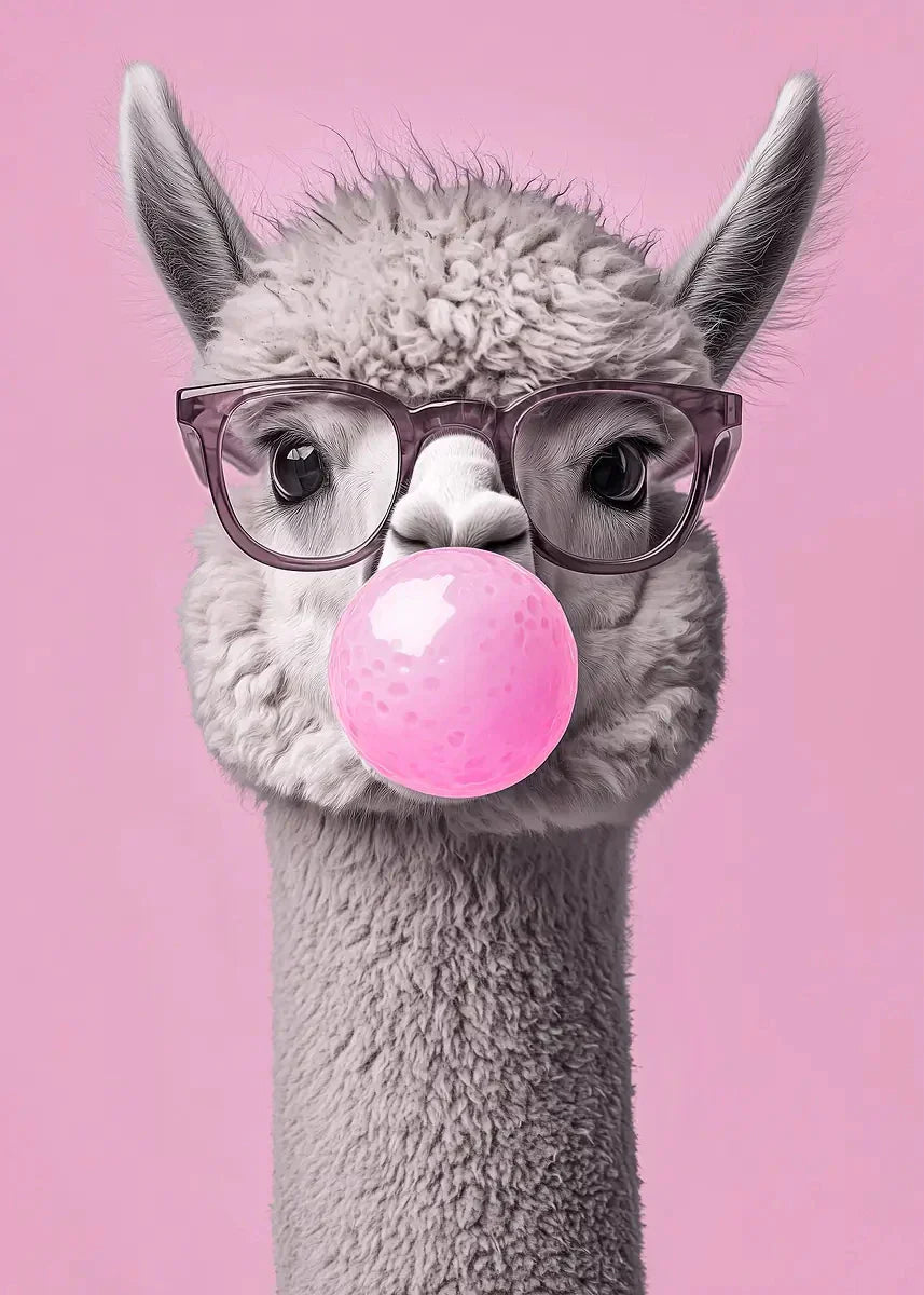 Colorful Funny Animal Blowing Posters