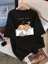 Camiseta de mujer con gato perezoso y soñoliento