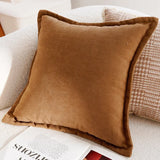 Light Luxury Throw Brown Pillow Cover