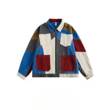 Color Blocks Denim Jacket