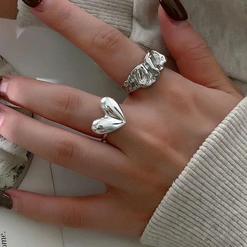 Silver Love Heart Ring