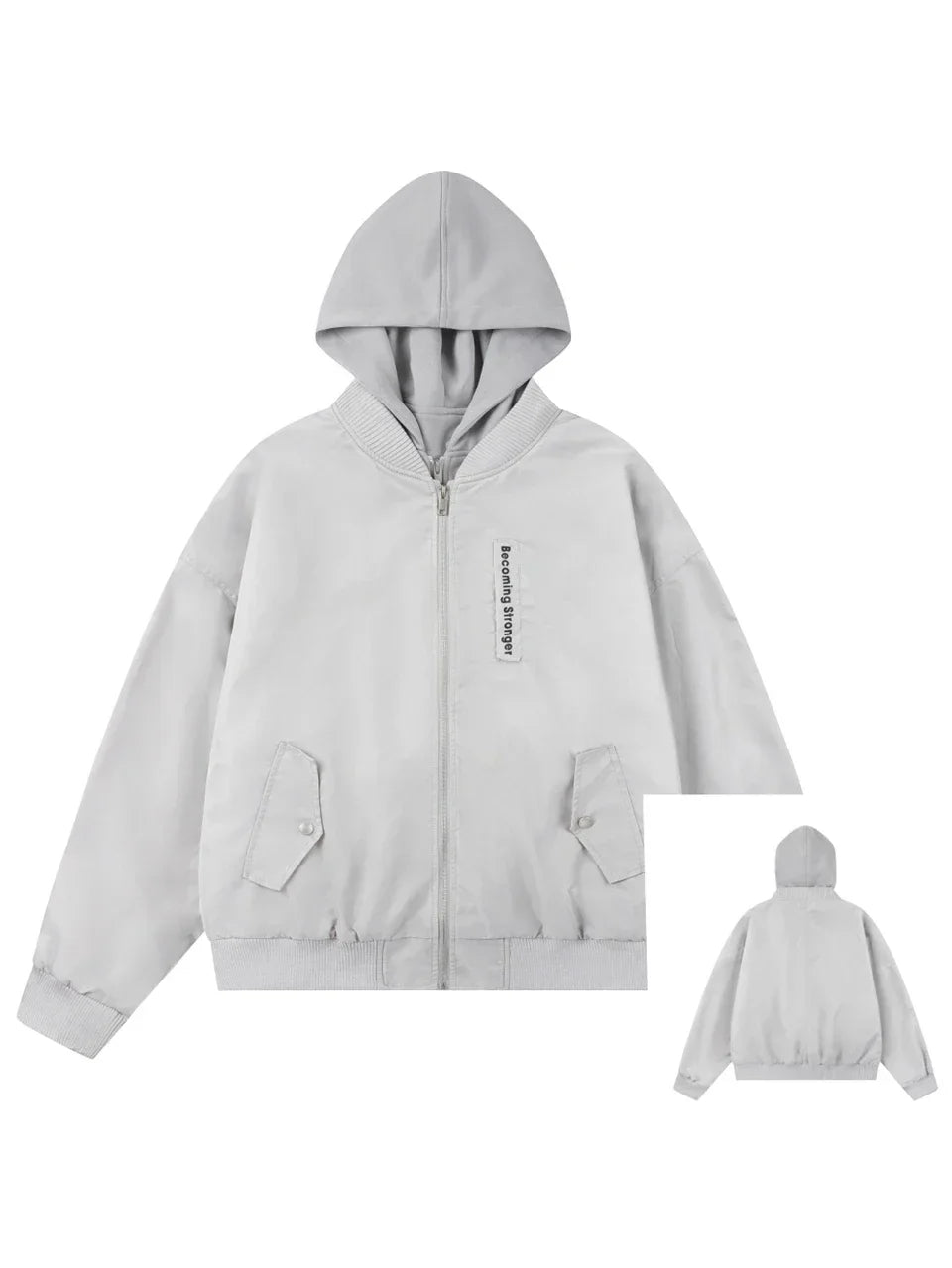 Casual Graphic Oversized Zip-Up Hoodie
