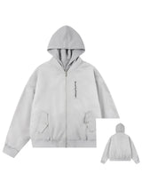 Casual Graphic Oversized Zip-Up Hoodie