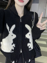 Acubi Cozy Knitted Rabbit Cardigan