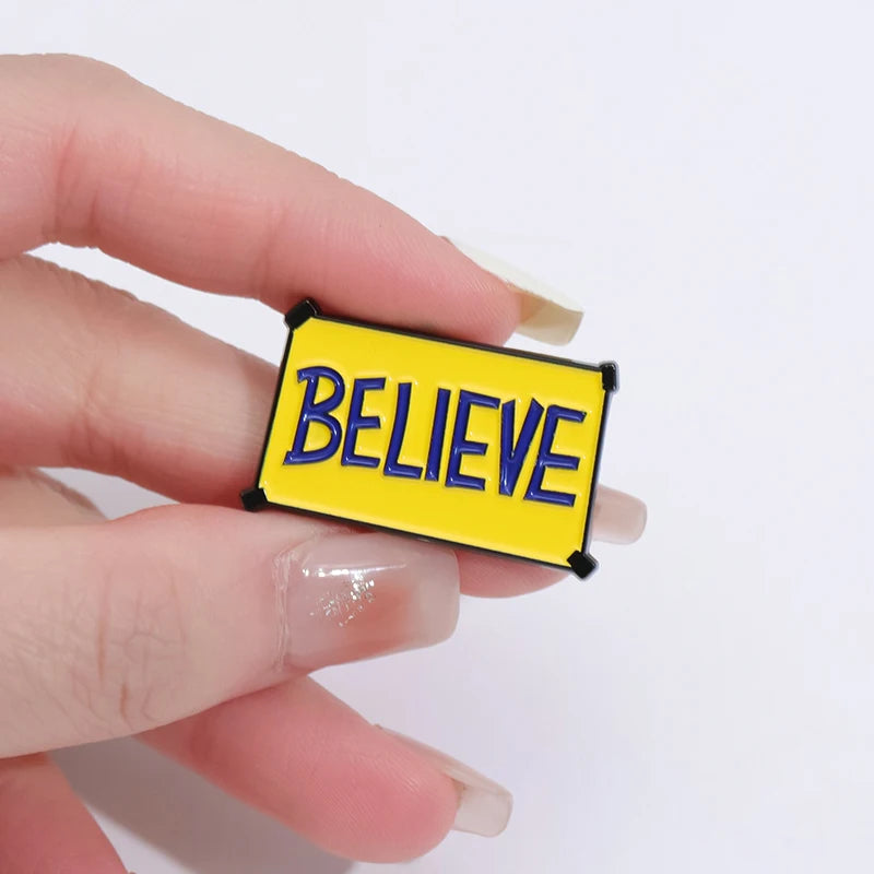 Creative Movie BELIEVE Brooch