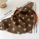 Floral Lace Triangular Head Scarf