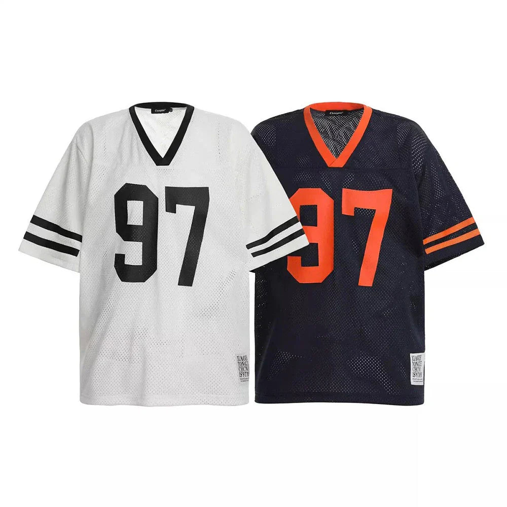 97 Breathable Retro Mesh  Sports  T-Shirt