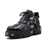 Gothic Rock Leather Platform Shoes