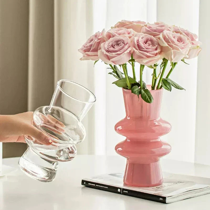 Creative Glass Flower Vintage Vase