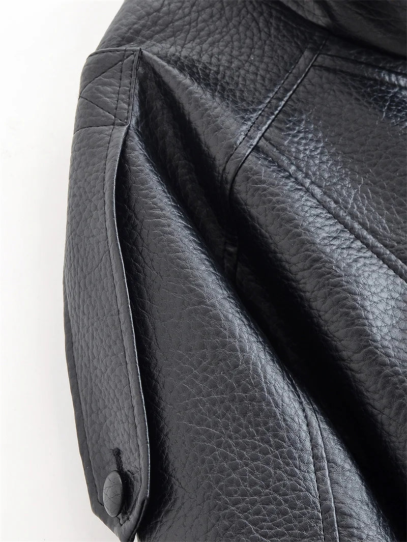 Women's Faux Leather Black Jacket