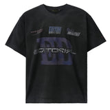 Vintage Letter Print Crew Neck T-Shirt
