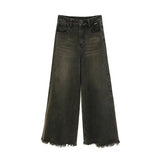 Grunge Washed Bell Bottom Jeans