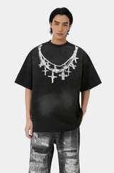 Crew Neck Loose Fit Short T-Shirt